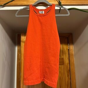 Athleta High Neck Racer Back Tank Top Red Size Small
